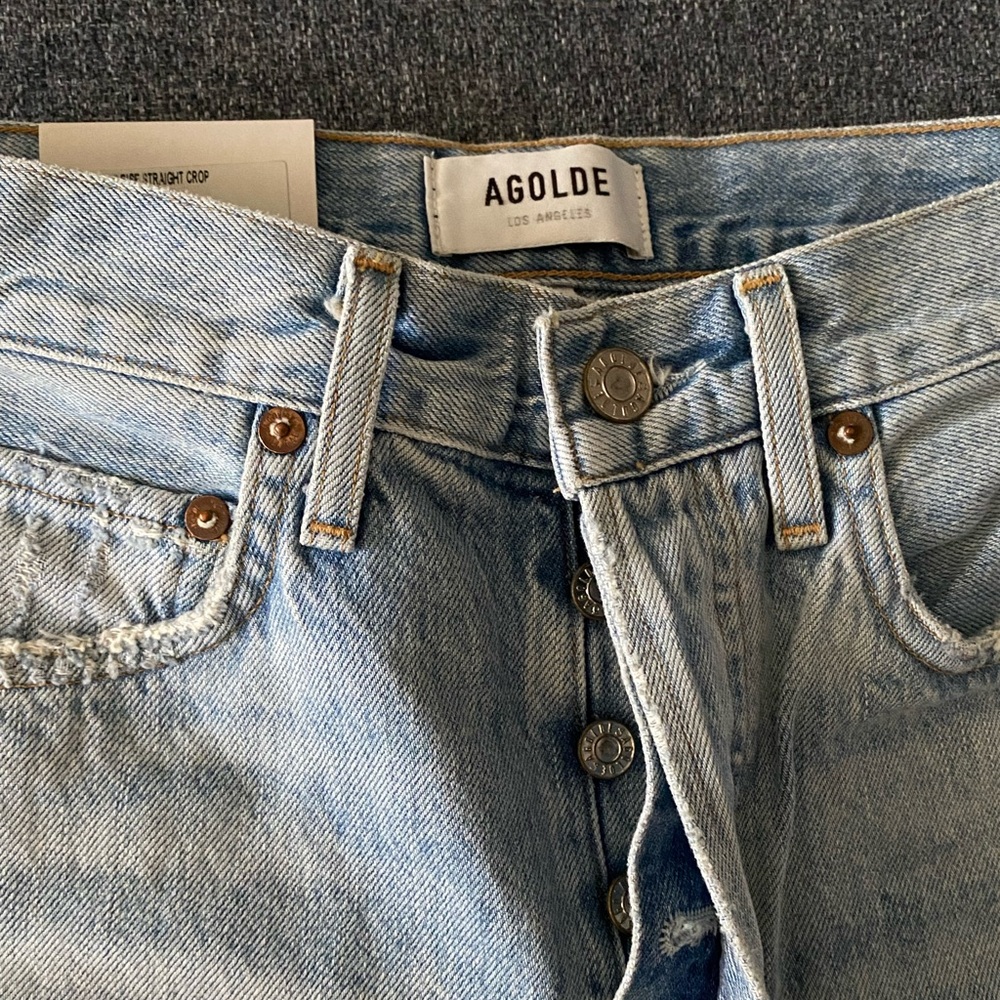 Agolde Riley High Rise Straight Crop Jeans - Picture 11 of 16